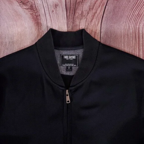 Todd Snyder Varsity Tech Bomber Jacket Mens Small Full Zip Stretch Pockets